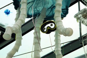 Gestaltung von Quallen aus Plastikmüll
