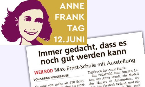 Max-Ernst-Schule mit Ausstellung zum Anne Frank Tag