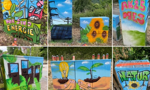Graffitiprojekt ‚Weilrod wird bunt – Graue Kästen werden Kunst‘